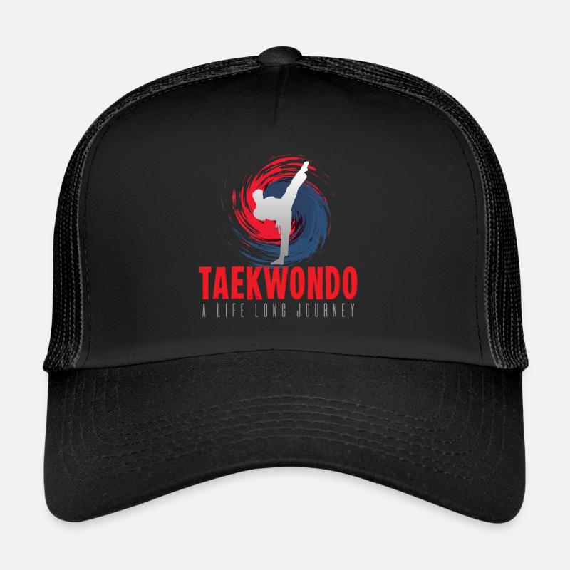 Taekwondo - Trucker Cap - Schwarz/Schwarz