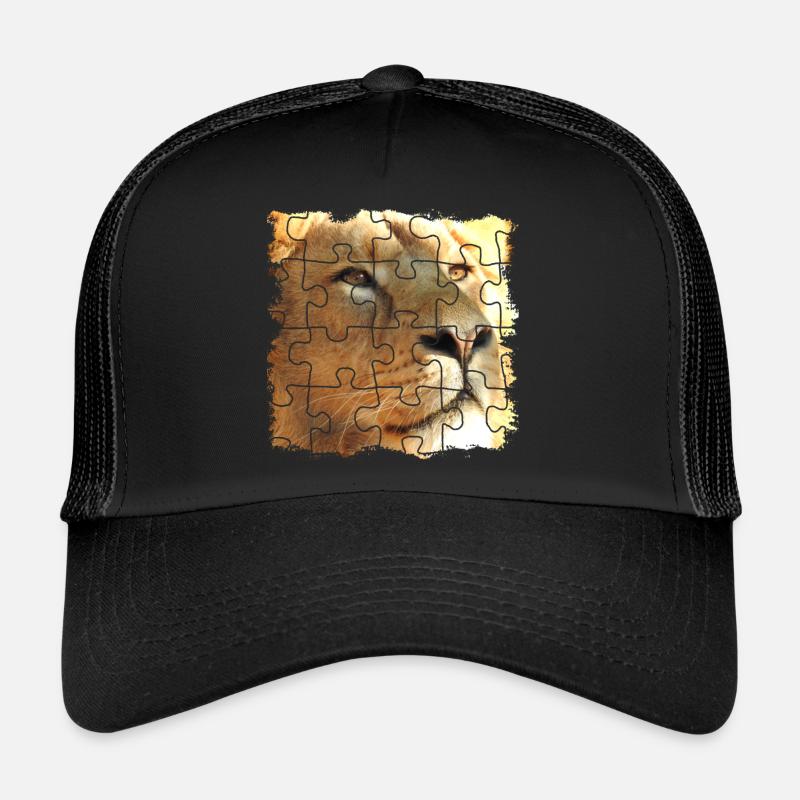 Lion puzzle, symbole de force et de force Casquette trucker 