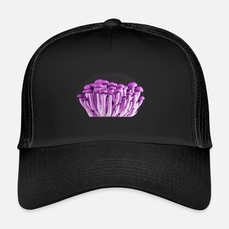 Champignons Pourpres - Casquette trucker  - noir/noir