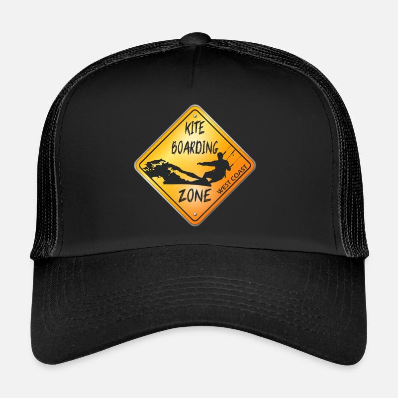 KITEBOARDING ZONE WEST COAST - Trucker Cap - black/black