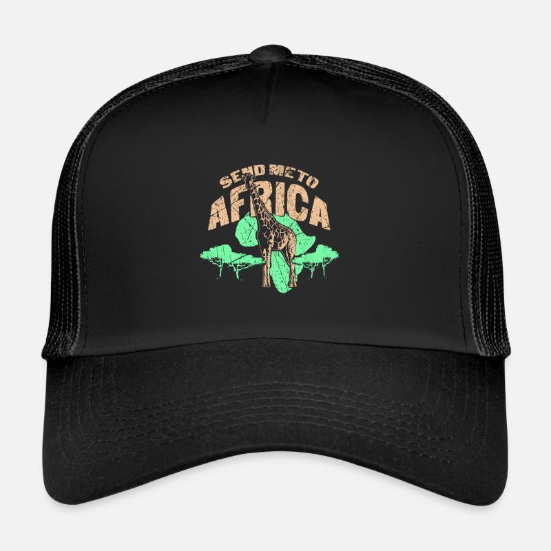Afrika Safari - Trucker Cap - Schwarz/Schwarz