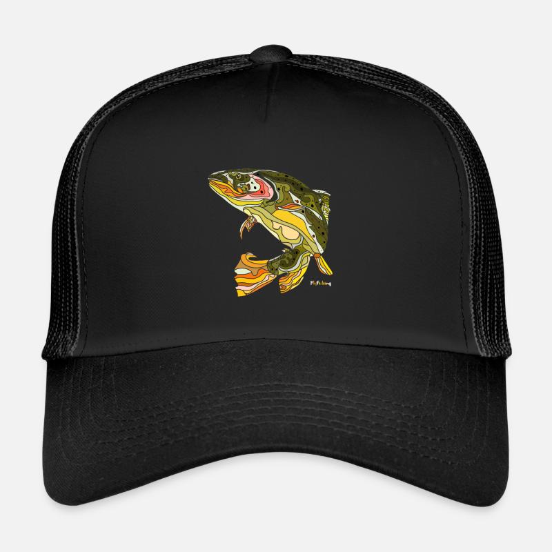 Brown Trout Mosaic Flyfishing Trucker Cap