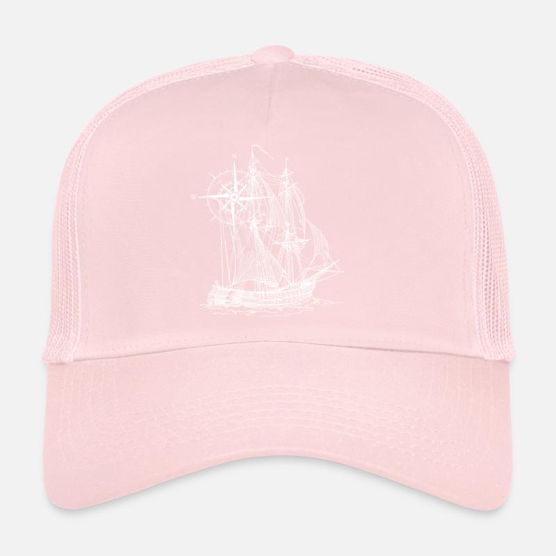 Ship | Compass | drawn | gift idea Trucker Cap