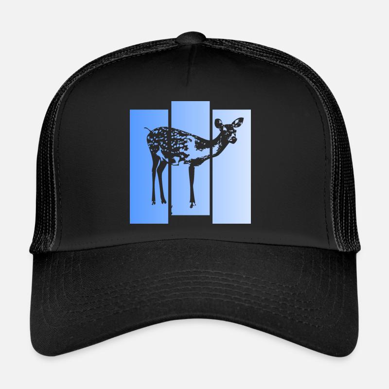 Reh Rehe Rehbock - Trucker Cap - Schwarz/Schwarz