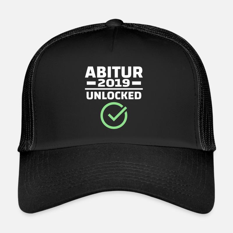 Abitur 2019 Abi Motto Proverbs Graduation class AK19 - Trucker Cap - black/black