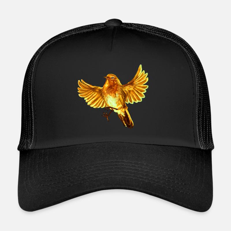 oiseau jaune - Casquette trucker  - noir/noir