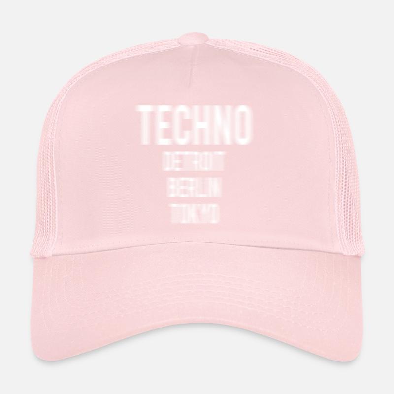 techno detroit berlin tokyo Trucker Cap