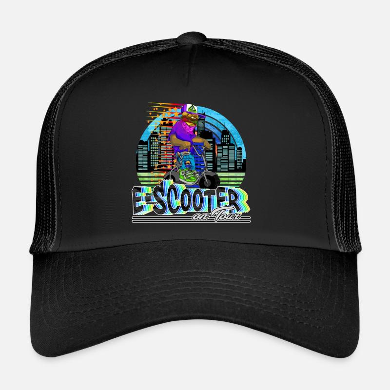 Escooter Electricscooter cooler Cheeseburger Tour Casquette trucker 