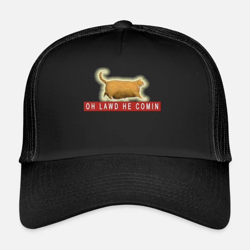 Chonk Cat Meme - Casquette trucker  - noir/noir