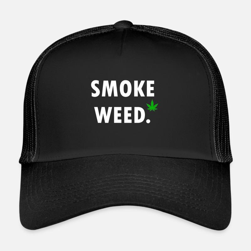 Cannabis Smoking Grinder Weed Smoking Weed Weed Gift Trucker Cap