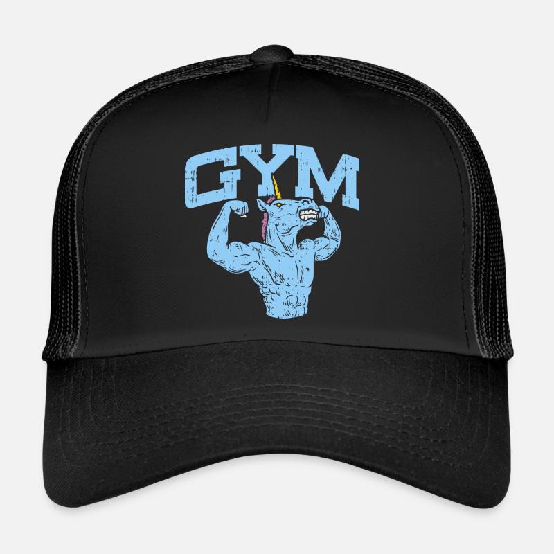 GYM - Casquette trucker  - noir/noir