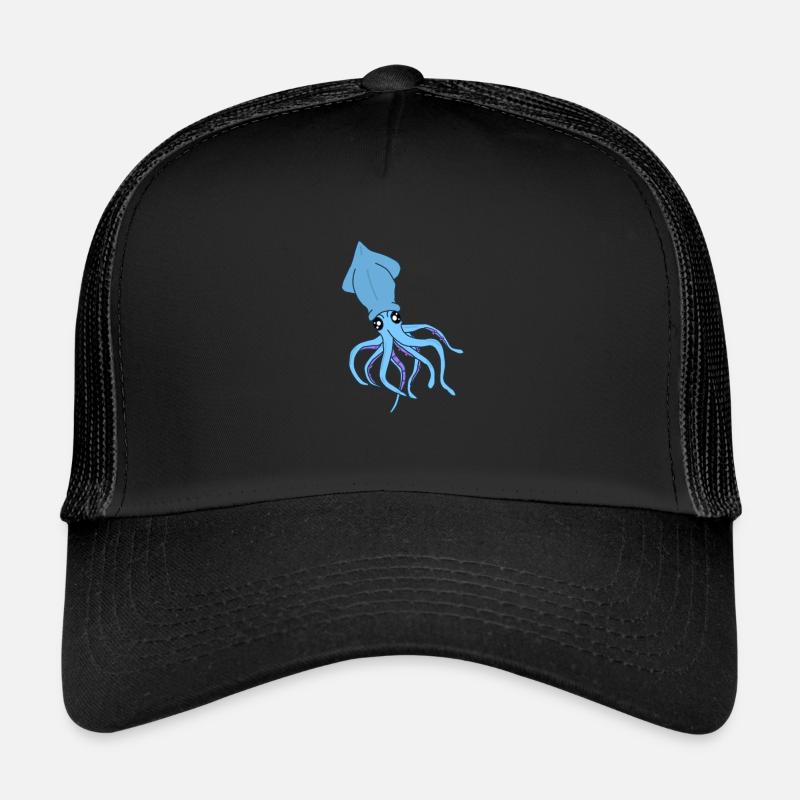 Conception de calamars - Casquette trucker  - noir/noir