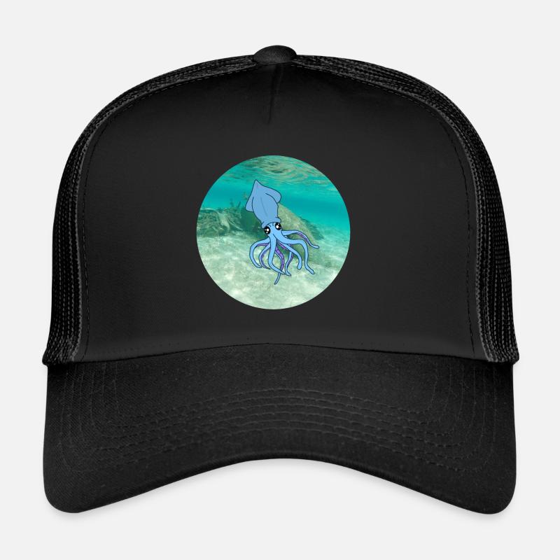 calamari unter wasser Trucker Cap