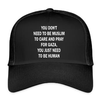 gaza muslim 2 - Trucker Cap - black/black - Front