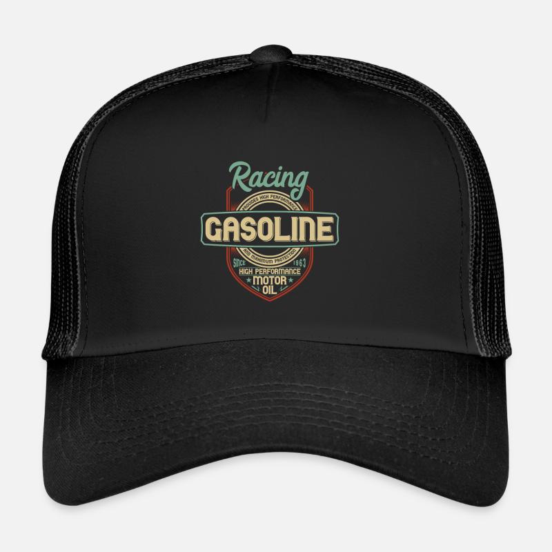 RACING GASOLINE - Trucker Cap - black/black