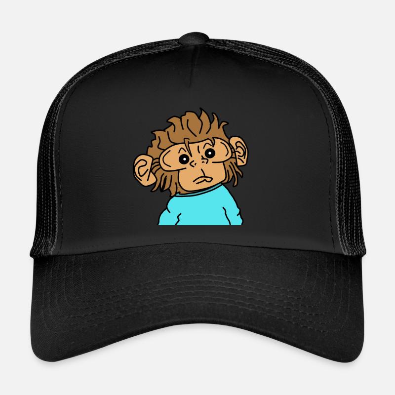 Singe singe - Casquette trucker  - noir/noir