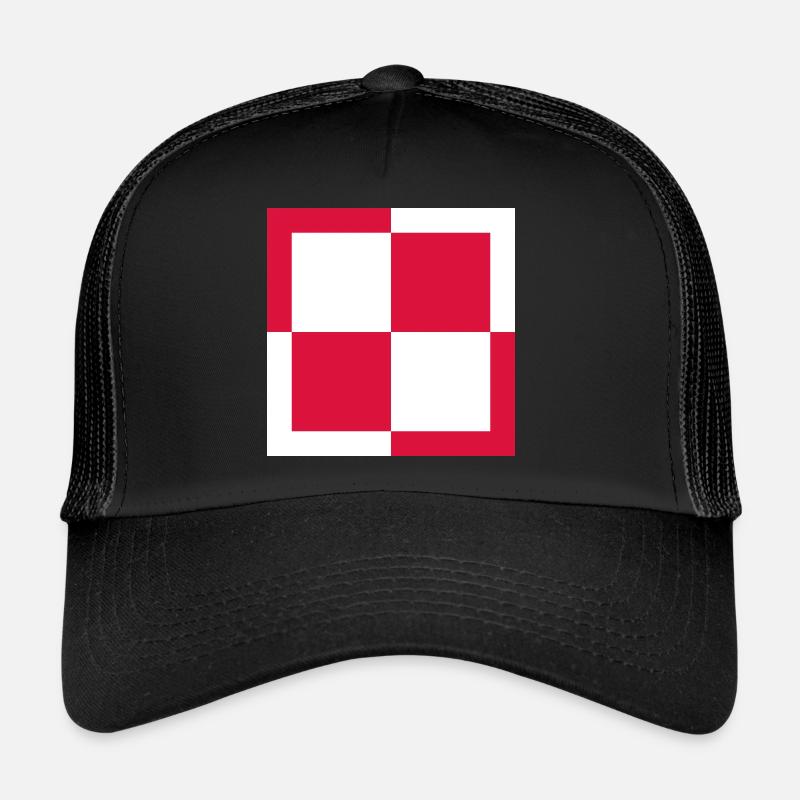 COCARDE POLOGNE/1904 - Casquette trucker  - noir/noir