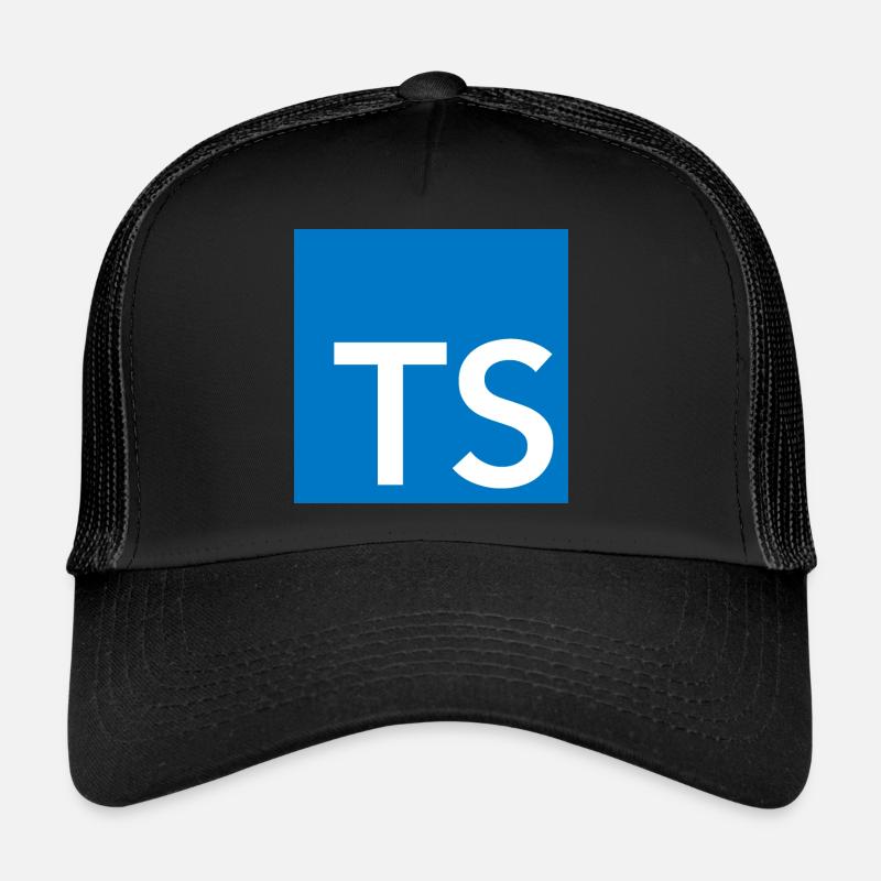 Logo TypeScript - Casquette trucker  - noir/noir