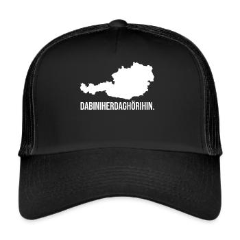 Heimat Österreich Austria - Trucker Cap - Schwarz/Schwarz - Vorne