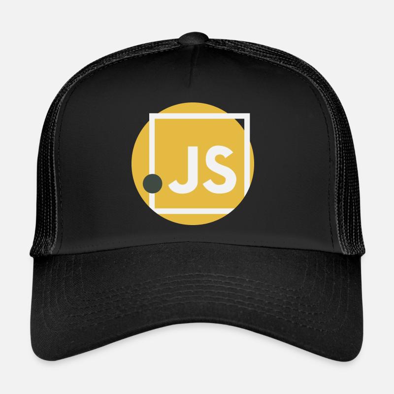 JavaScript dot JS - Trucker Cap - black/black