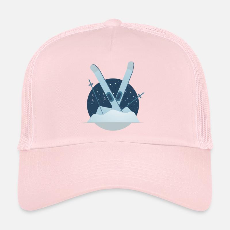 Skiing, skiing Trucker Cap
