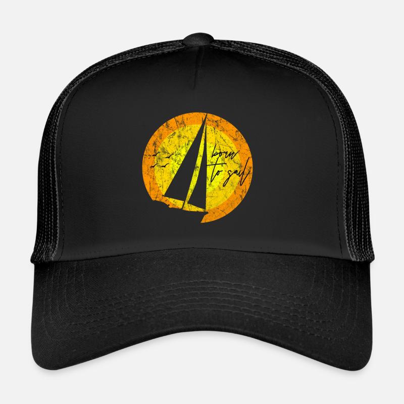 Segeln - Trucker Cap - Schwarz/Schwarz