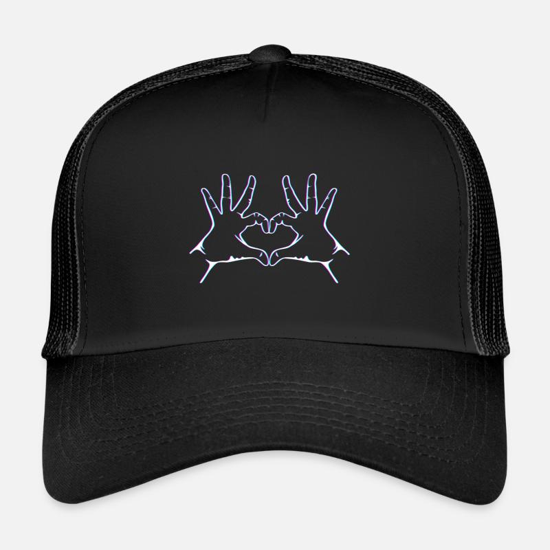 hand herz geste Casquette trucker 