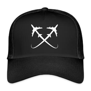 Flugzeug Flugzeuge - Trucker Cap - Schwarz/Schwarz - Vorne