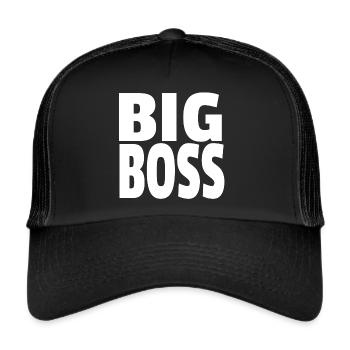 BIG BOSS PATRON DRÔLE de cadeau - Casquette trucker  - noir/noir - Devant
