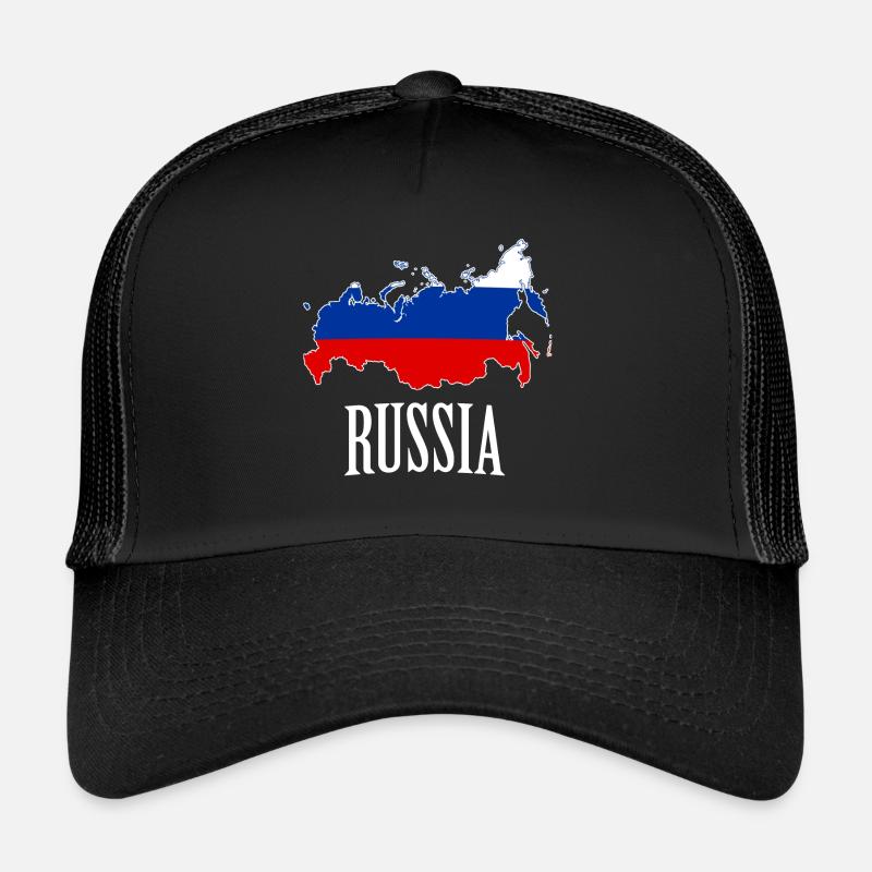 Russie - Casquette trucker  - noir/noir