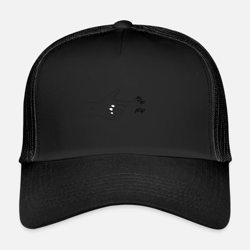 pew Schießen Pistole Fingerzeichen Casquette trucker 