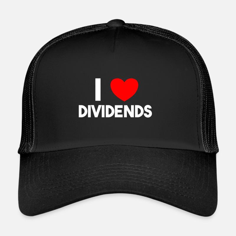 Ich liebe Dividenden - Trucker Cap - Schwarz/Schwarz