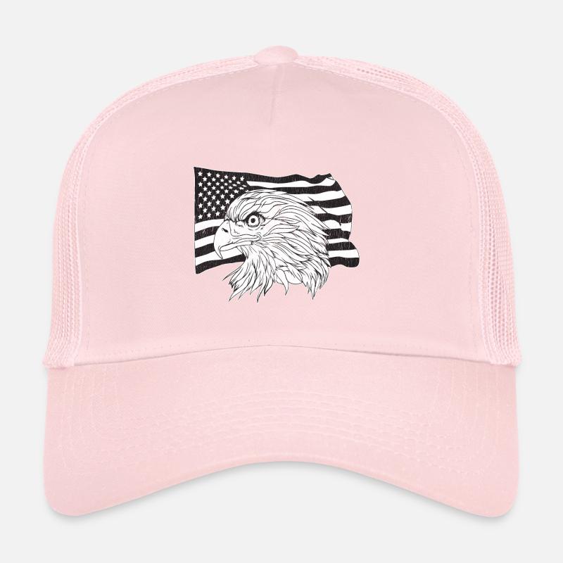American Flag with American Eagle Trucker Cap