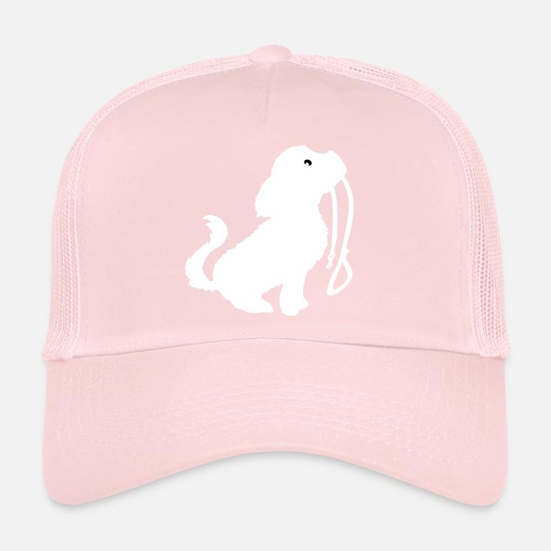 Dog with leash Trucker Cap
