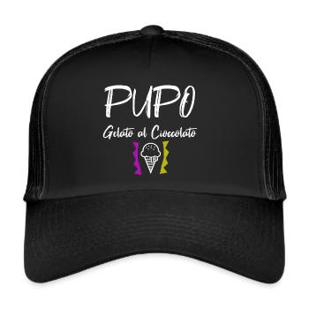 PUPO Cantante Gelato Italy Gift Funny - Trucker Cap - black/black - Front
