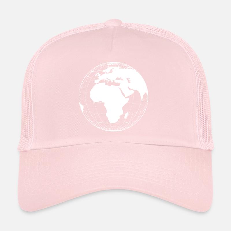 Globe - Globe terrestre blanc Planète Terre Casquette trucker 