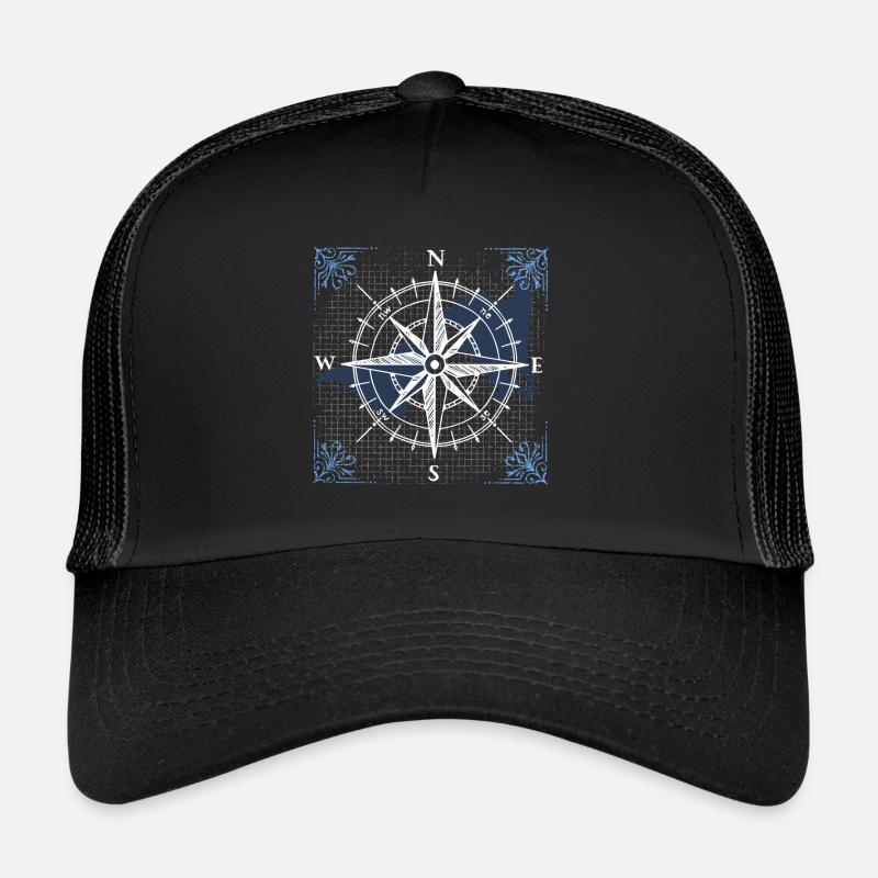 Kompass Navigation Muster Geschenk Geschenkidee Trucker Cap