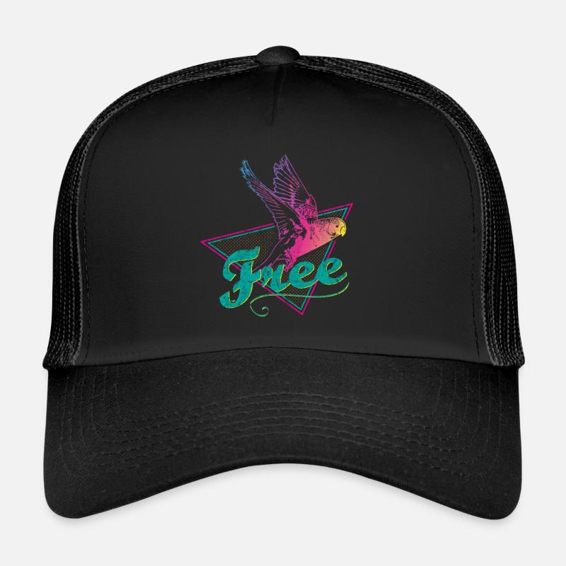 Wellensittich - Trucker Cap - Schwarz/Schwarz