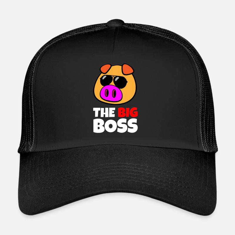 Idée cadeau supérieure de patron boss cochon Casquette trucker 