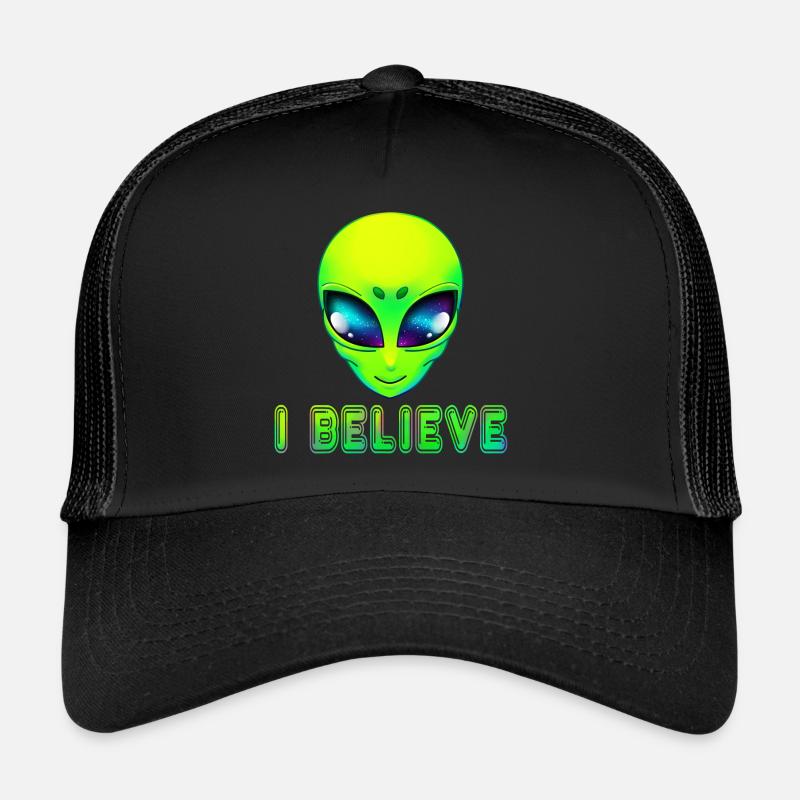 Alien Ausserirdische - Trucker Cap - Schwarz/Schwarz