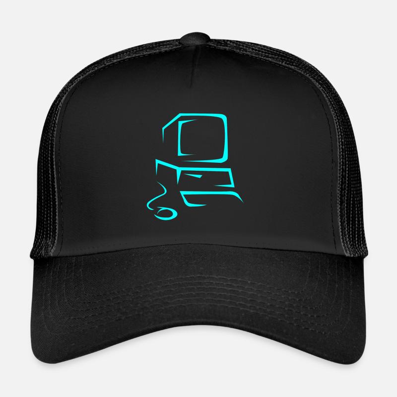 Computer - Trucker Cap - Schwarz/Schwarz