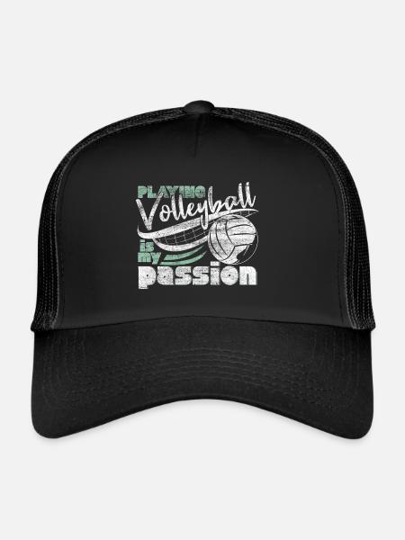 Volleyball Leidenschaft - Trucker Cap - Schwarz/Schwarz