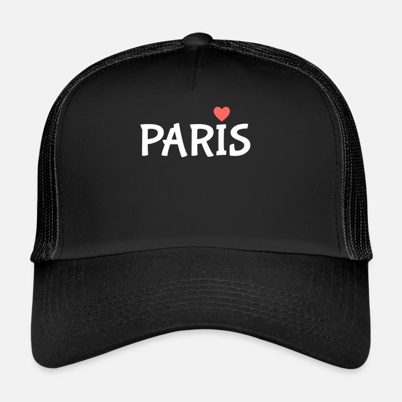 Paris - Casquette trucker  - noir/noir