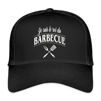 Je suis le roi du barbecue - Casquette trucker  - noir/noir - Devant