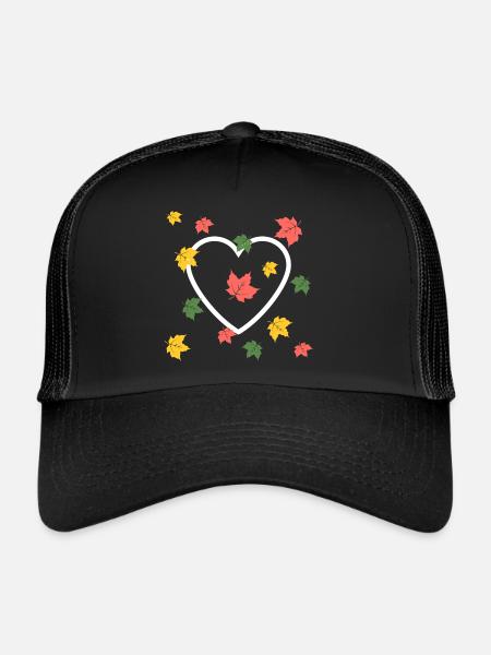 Autumn Love - Trucker Cap - black/black - Front