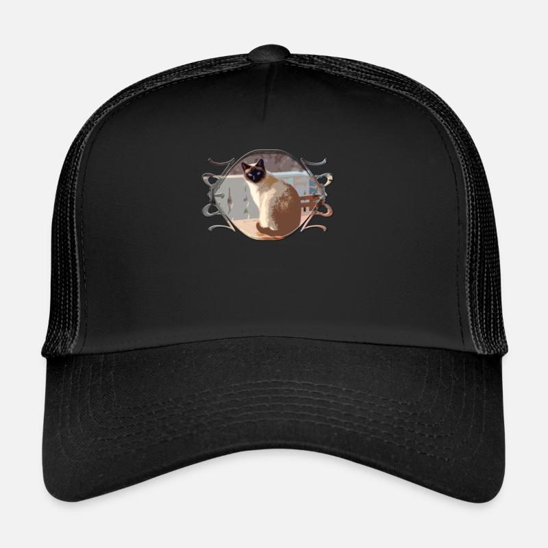 Chat, chat, chat - Casquette trucker  - noir/noir