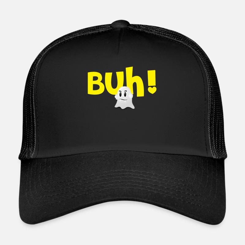 Buh Gespenst - Trucker Cap - Schwarz/Schwarz