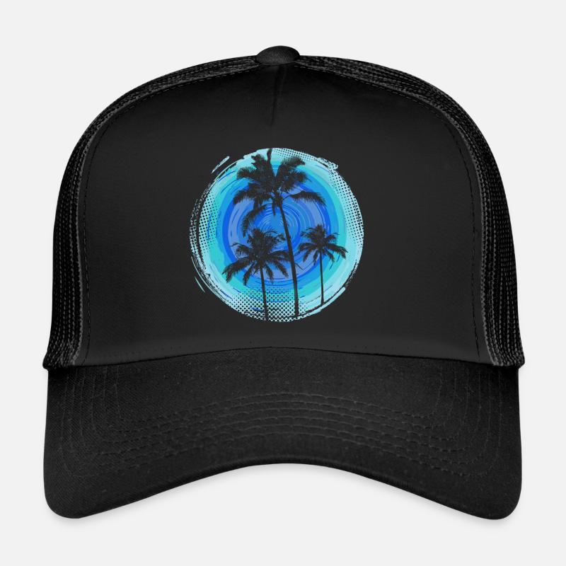 Palmiers & Cercles 02 Casquette trucker 