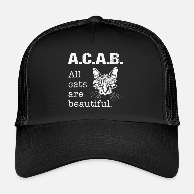 acab - Trucker Cap - black/black
