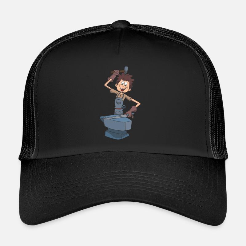 Blacksmith anvil hammer Trucker Cap